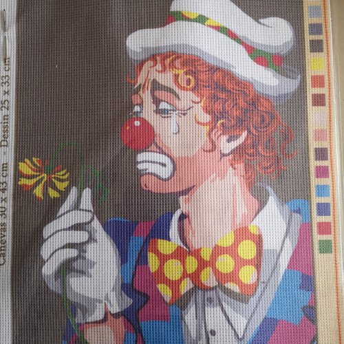 Canevas clown triste