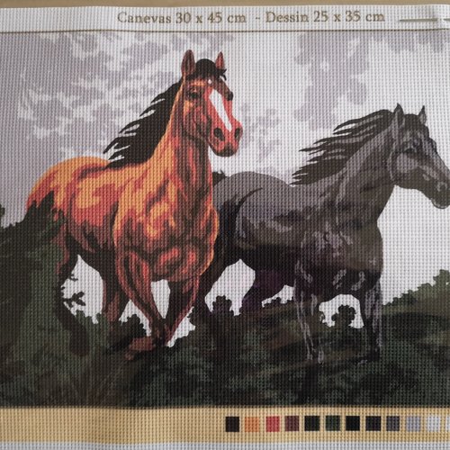 Canevas chevaux