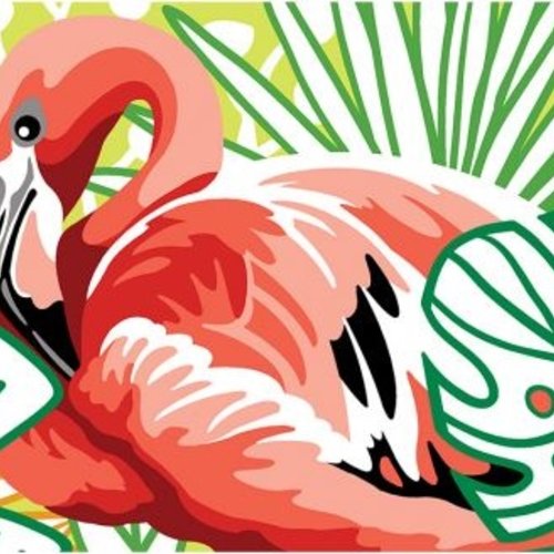 Canevas flamant rose