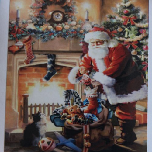 Diamond painting "le père noël en distribution"