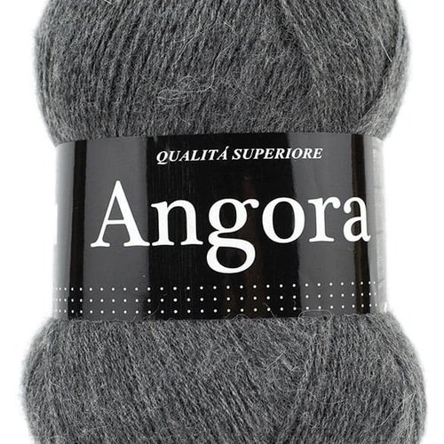 Pelote angora gris foncé