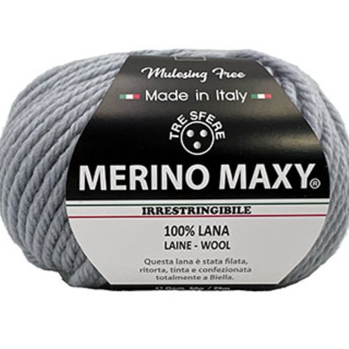 Pelote merino maxy gris