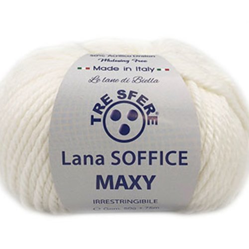 Pelote lana soffice maxy blanc