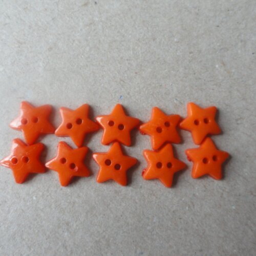 Boutons petites étoiles orange, + 2 offerts