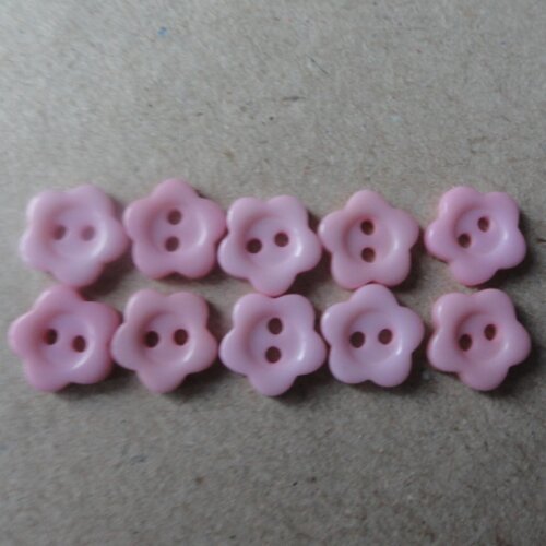 Boutons mini fleurs rose 10mm + 2 offerts