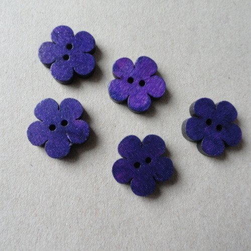 Boutons fleurs bois  violet