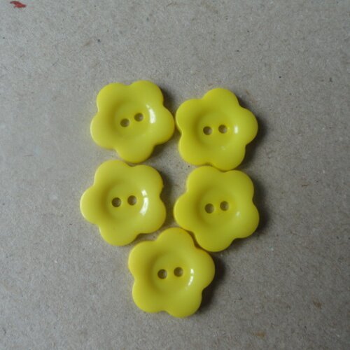 Boutons fleurs  jaune citron 20mm