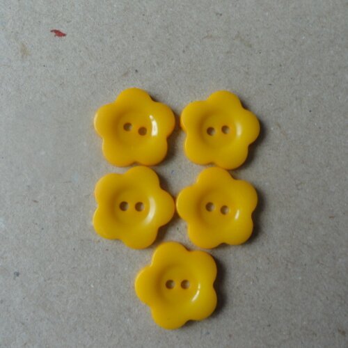 Boutons fleurs  jaune orangé 20mm