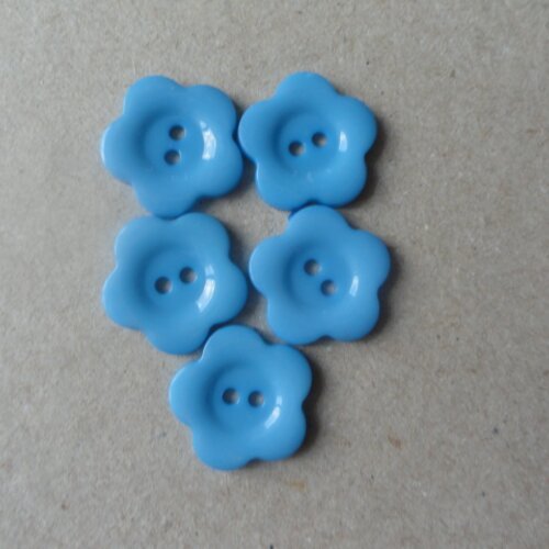 Boutons fleurs bleu 20mm