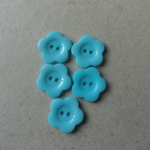 Boutons fleurs turquoise 20mm