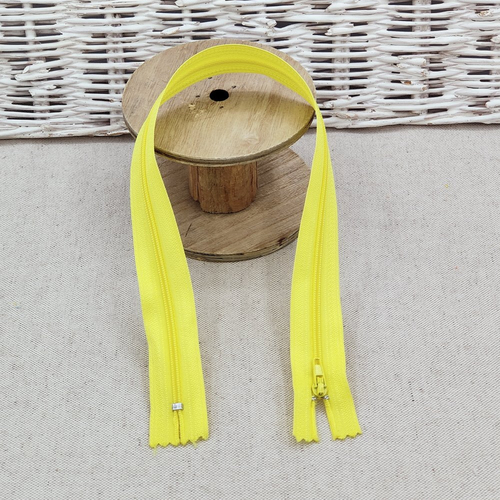 Fermeture  jaune citron 40  cm