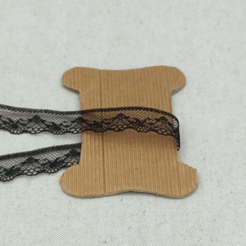 Dentelle  polyester noir 20 mm