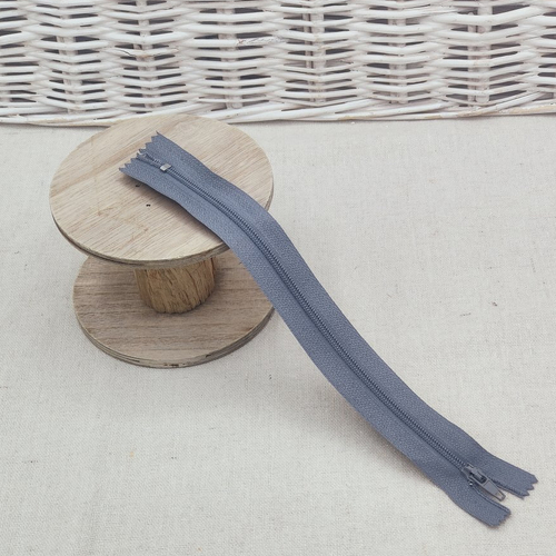 Fermeture gris bleu  20 cm