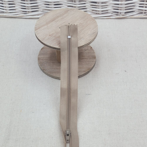 Fermeture beige foncé 15 cm
