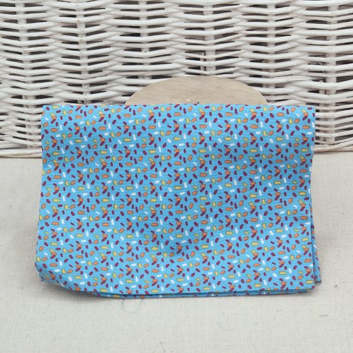 Coupon tissu popeline de coton  50 x 50 cm