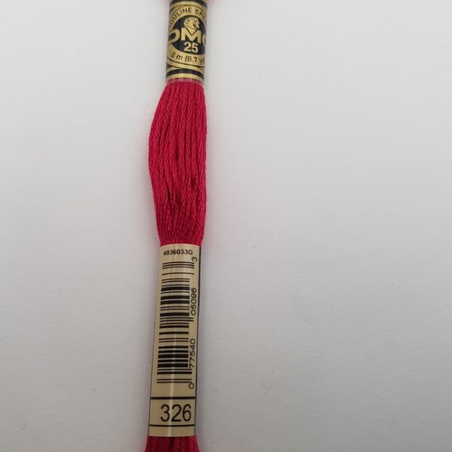 Fil à broder - mouliné dmc 326 pour broderie et tapisserie