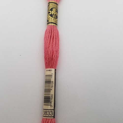 Fil à broder - mouliné dmc 3833 pour broderie et tapisserie