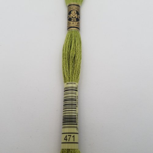 Fil à broder - mouliné dmc 471 pour broderie et tapisserie