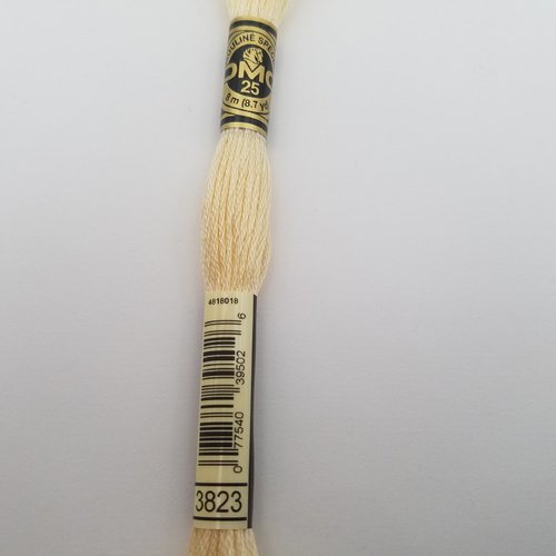 Fil à broder - mouliné dmc 3823 pour broderie et tapisserie