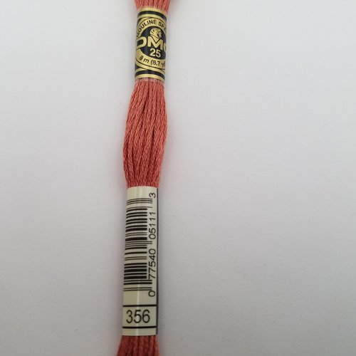Fil à broder - mouliné dmc 356 pour broderie et tapisserie