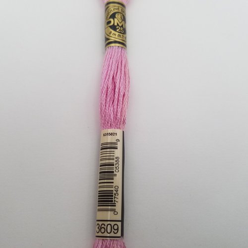 Fil à broder - mouliné dmc 3609 pour broderie et tapisserie