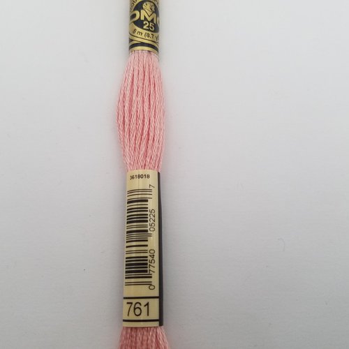 Fil à broder - mouliné dmc 761 pour broderie et tapisserie