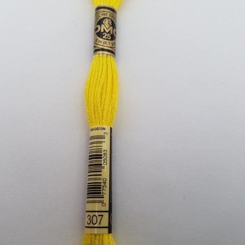Fil à broder - mouliné dmc 307 pour broderie et tapisserie