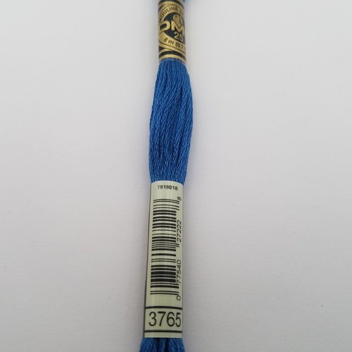 Fil à broder - mouliné dmc 3765 pour broderie et tapisserie