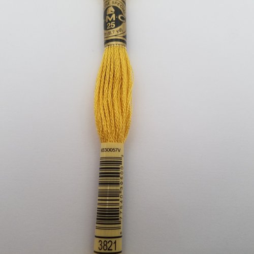 Fil à broder - mouliné dmc 3821 pour broderie et tapisserie