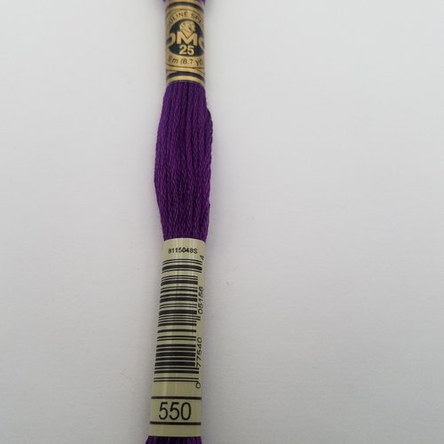 Fil à broder - mouliné dmc 550 pour broderie et tapisserie