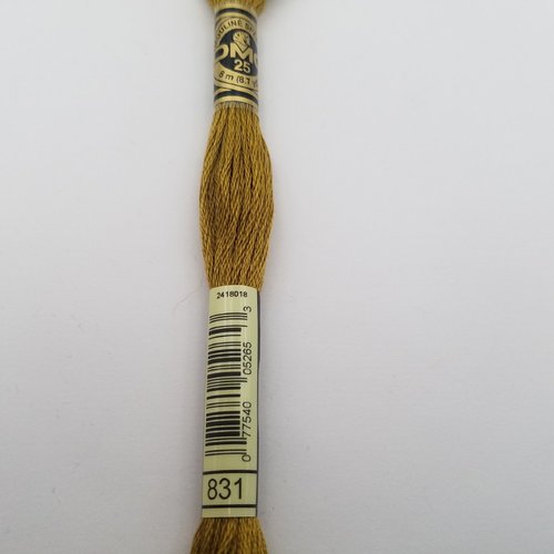 Fil à broder - mouliné dmc 831 pour broderie et tapisserie