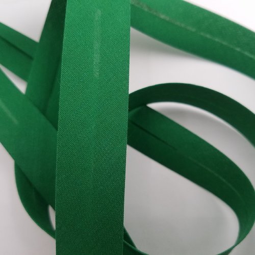 Biais uni, vert sapin, largeur 20 mm, vendu au mètre (bi-p053)