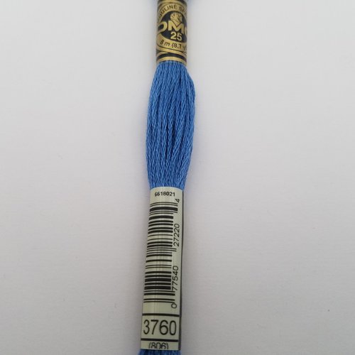 Fil à broder - mouliné dmc 3760 pour broderie et tapisserie