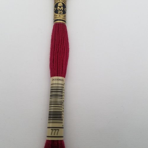 Fil à broder - mouliné dmc 777 pour broderie et tapisserie