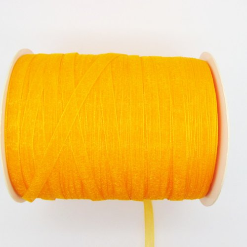 Ruban organza, orange, largeur 6 mm, vendu par lot de 10 mètres (o-017)