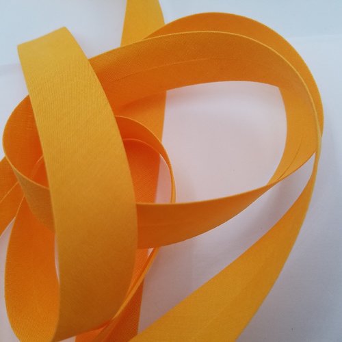 Biais uni, maïs, largeur 20 mm, vendu au mètre (bi-p018)