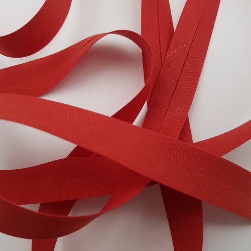 Biais uni, brun tomette, largeur 20 mm, vendu au mètre (bi-p022)