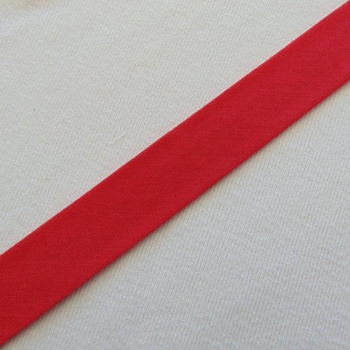 Biais unis, rouge sang, largeur 20 mm, vendu au mètre (bi-p037)