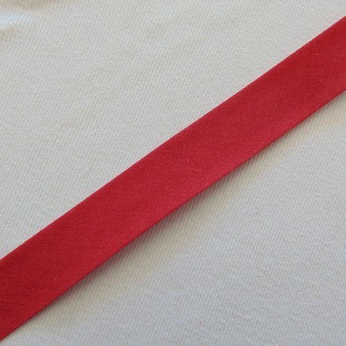 Biais unis, rouge brique, largeur 20 mm, vendu au mètre (bi-p041)