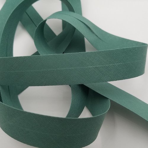 Biais unis, vert pré, largeur 20 mm, vendu au mètre (bi-p051)