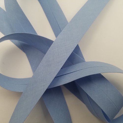 Biais unis, ciel, largeur 20 mm, vendu au mètre (bi-p059)