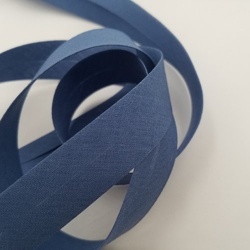 Biais unis, tempête, largeur 20 mm, vendu au mètre (bi-p061)