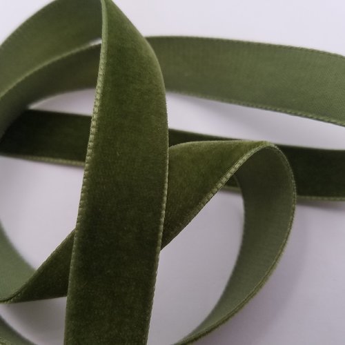 Ruban velours - vert mousse - largeur de 9 à 50 mm (ve-549)
