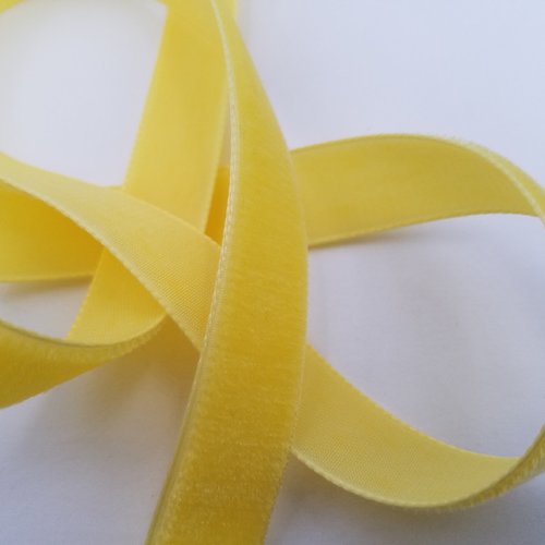 Ruban velours - jaune - largeur de 9 à 50 mm (ve-573)