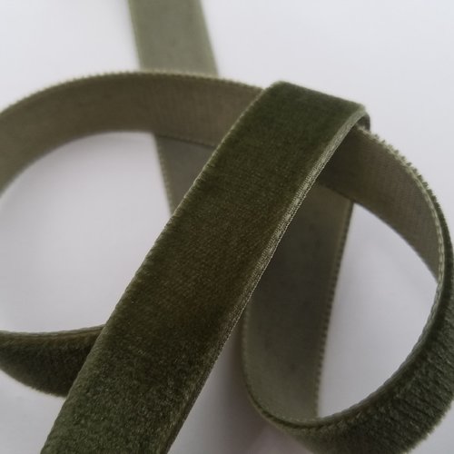 Ruban velours - vert loden - largeur de 9 à 22 mm (ve-642)