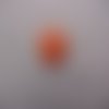 Bouton orange à pois blanc, diamètres 15 et 20 mm, vendu par lot de 4 boutons (bo-2357)