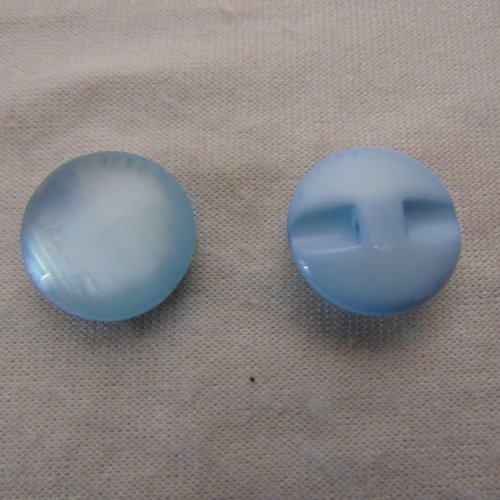 Bouton bleu ciel, diamètres de 18 à 21 mm, vendu par lot de 4 boutons (bo-2494)