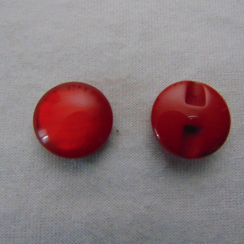 Bouton rouge, diamètres de 18 à 21 mm, vendu par lot de 4 boutons (bo-2494)
