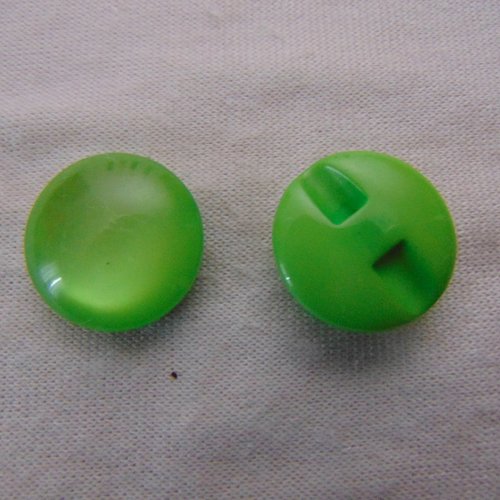 Bouton vert, diamètre de 13 à 21 mm, vendu par lot de 4 boutons (bo-2494)