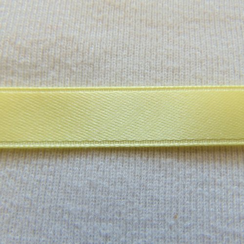 Ruban satin, jaune citron, largeur de 3 à 10 mm, vendu au mètre (s-0011)